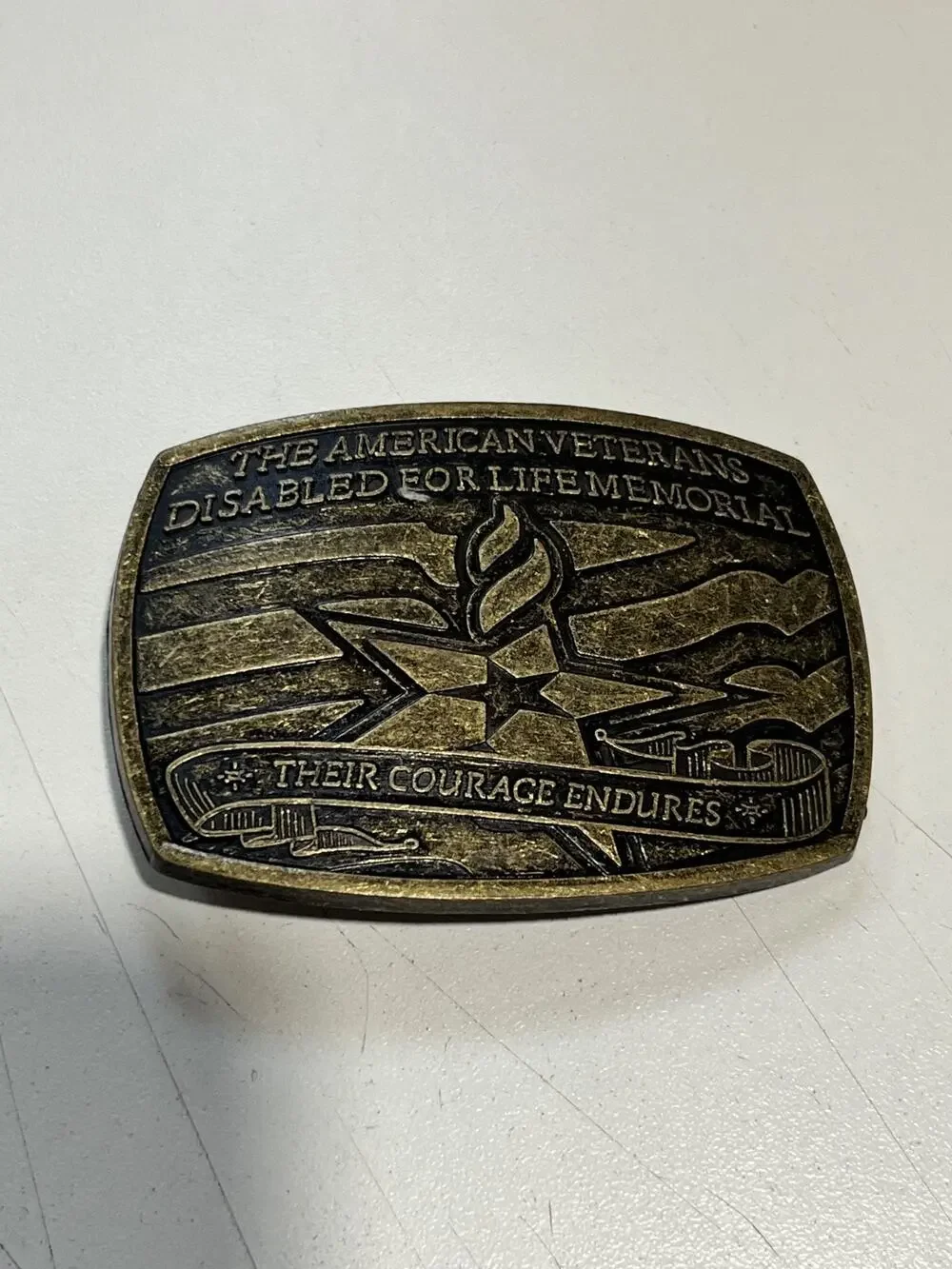 The American Veterans Disabled for Life Memorial Belt Buckle